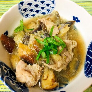 なすと豚肉のおろし煮